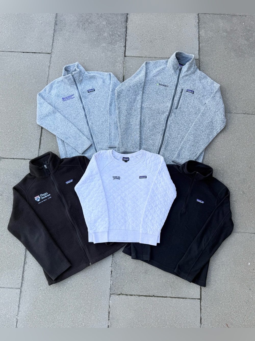 Bundle of Patagonia Fleeces with company Embroideries